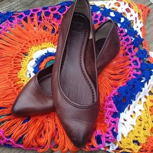 Frye leather flats